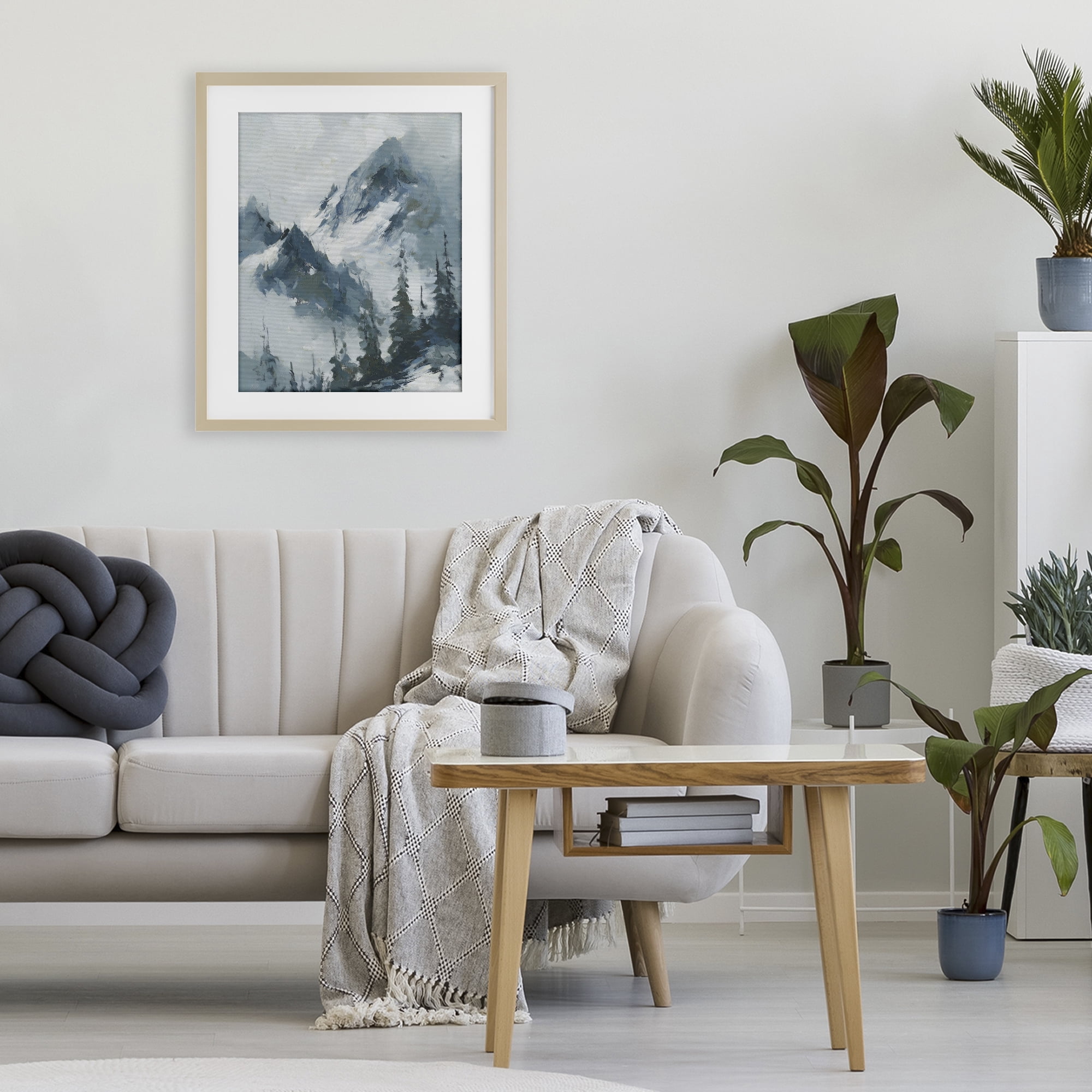Stupell Industries Frozen Majesty Mountains Birch Framed Print Under Glass, design by Svetlana Aleynikova