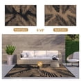 thumbnail image 2 of DEORAB 6'x9' Outdoor Rugs Patio Waterproof Outside Mat Reversible Plastic Camping Carpet, Black & Brown, 2 of 9