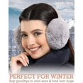 thumbnail image 3 of Ear Muffs For Women - Winter Ear Warmers - Soft Warm Cable Knit Furry Fleece Earmuffs - Ear Covers For Cold Weather V, 3 of 5