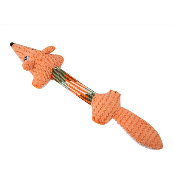 ZOUSSIQI Fox Shape Pet Chewing Toy Dog Teething Health Training Vocal Squeak Toy CW1111#1377