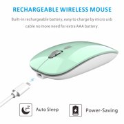 Uiosmuph Wireless Mouse Silent Rechargeable Computer Mouse with USB Nano Receiver