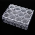 thumbnail image 3 of Caja de Almacenamiento de Joyería Zulema Plástico Transparente 12 Piezas 20 Pequeños Tarros, 3 of 8