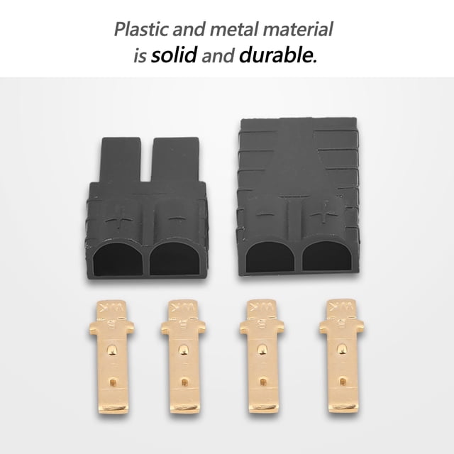 Black RC Accessory RC Battery Plug, Male Female Plug Battery Connector, For Lipo Batteries RC Cars ANGGREK RC Battery Connector