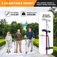 thumbnail image 4 of KEKOY Folding Walking Cane for Seniors Men Women with Light and Quad Base Purple, 4 of 9