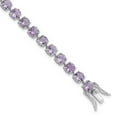 thumbnail image 2 of Auriga 925 Sterling Silver 5mm Amethyst Stone Bracelet 7 inch for Women(L- 7inch, W- 4.8mm), 2 of 6