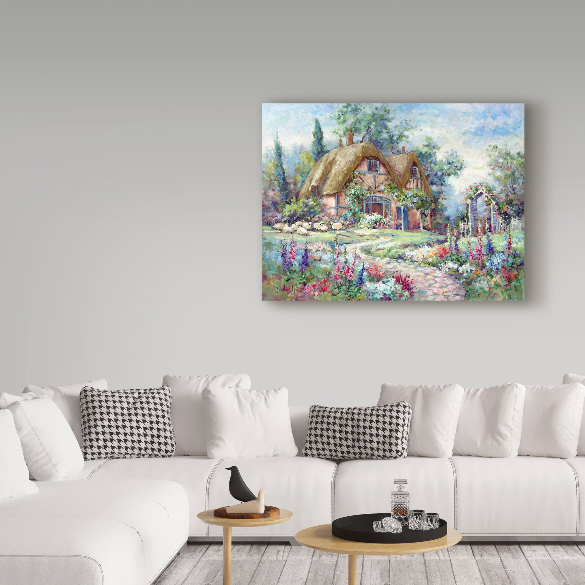Trademark Fine Art 'Cottage At Byers Green' Canvas Art by Barbara Mock