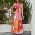 thumbnail image 4 of Nostalgic Vintage Floral King Size Sleeveless Dress Dresses Summer Women Dresses Clothing Woman Dresses Dress, 4 of 7