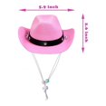 thumbnail image 3 of asddcavvf Winter Party Pet Hat Accessories Dog Western Cowboy Hat Adjustable Triangle Scarf Cute Pin, 3 of 4