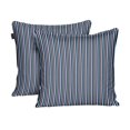 thumbnail image 1 of S4Sassy Black Cotton Flex Stripe Dori Sofa Cushion Case Home Decorative Square Pillow Cover Throw 2Pcs-18 x 18 Inches, 1 of 5