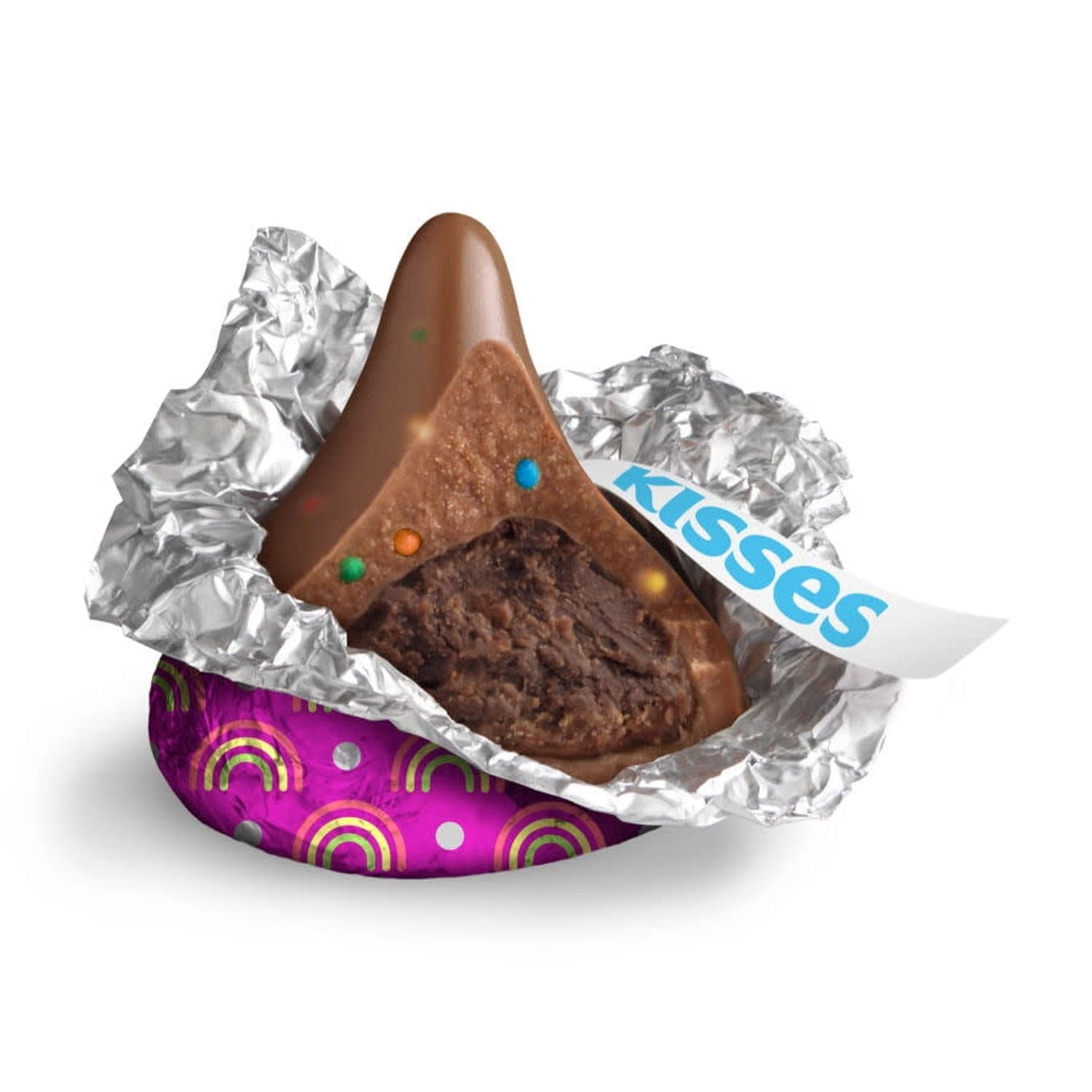 (3 pack) Hershey's Kisses Rainbow Brownie Flavored Candy, Share Pack 9 oz