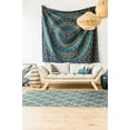 thumbnail image 2 of Hand-Tufted Wool Green Traditional Trellis Moroccan Rug, Made in India, 2 of 5