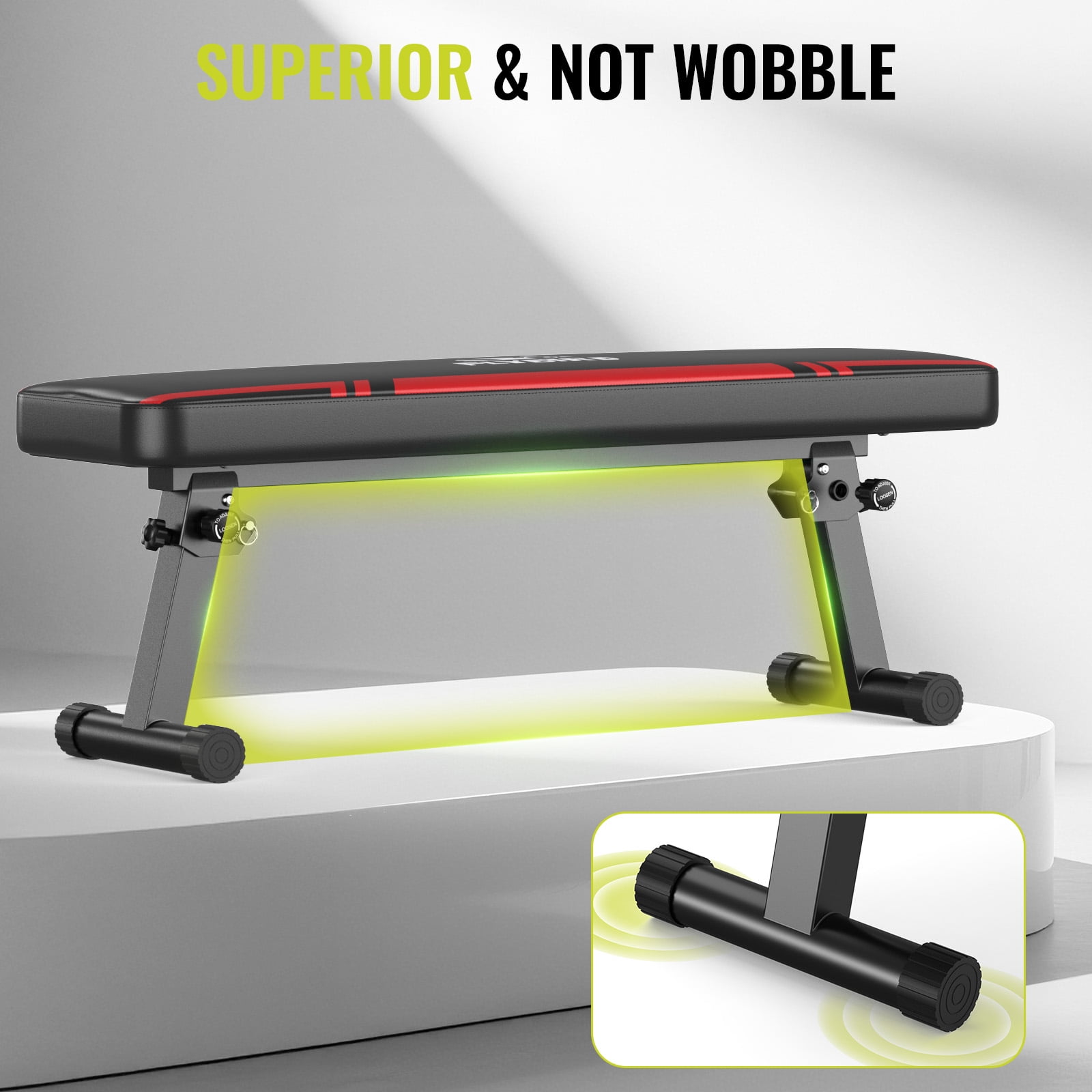 Flybird Adjustable Gym Weight Bench Portable Heavy Duty Workout Bench with 1000lbs Capacity