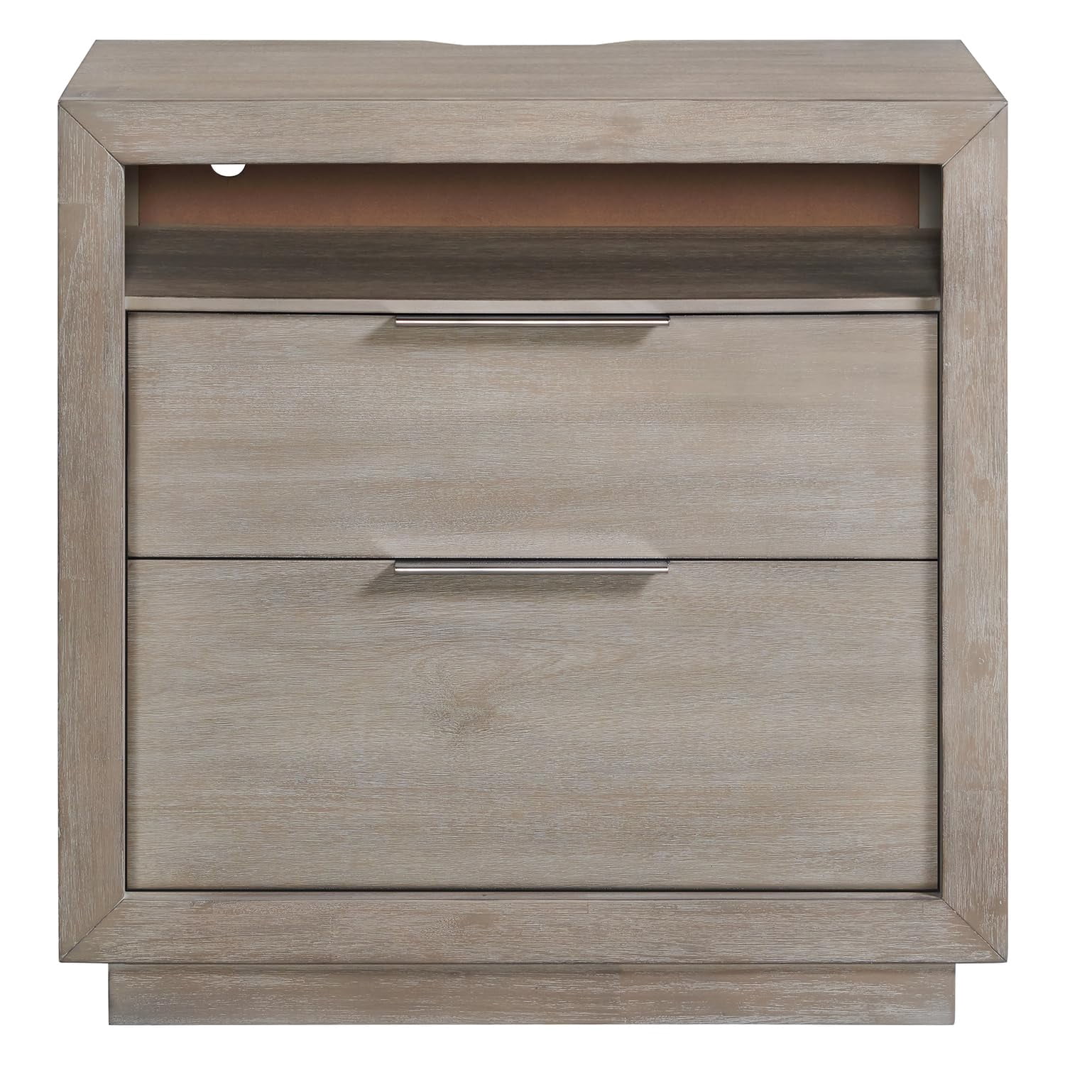 Picket House Furnishings Cadia  2-Drawer Nightstand with USB in Grey