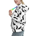 thumbnail image 2 of Wukai Black Rabbit Print Womens Hoodies Fleece Sweatshirts Long Sleeve Sweaters Pullover Fall Outfits Winter Clothes-X-Large, 2 of 7