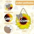 thumbnail image 2 of Sunflower Summer Welcome Door Hanger Sign for Front Door Decoration, 12Inch Spring Sunflower Welcome Wood Wreaths Door Hanging Farmhouse Porch Wall Decor Indoor Outdoor, 2 of 7