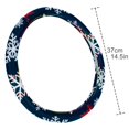 thumbnail image 4 of Christmas Snowflakes 14.5 Inch Printing PVC Leather Car Wheel Cover Steering Wheel Cover Auto Accessories, 4 of 6
