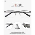 thumbnail image 2 of JOLISU 4 Pack Reading Glasses Men, Blue Light Blocking Computer Half Frame Metal Readers Spring Hinge Eyeglasses, 2 of 6