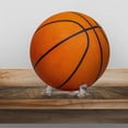 thumbnail image 2 of Esquirla 1pc Deluxe Transparent Ball Display Stand 3 Peg Rugby Basketball Football Holder, 2 of 8