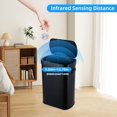 thumbnail image 2 of GOGRANT 13 Gallon Automatic Trash Can, Large Automatic Waste Can with Lid, Touchless Waste Bins Smart Sensor Garbage Cans, for Kitchen Bedroom Bathroom Office, Black, 2 of 7
