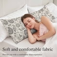 thumbnail image 5 of Grey Paisley Body Pillow Covers 20"x60", Boho Flower Botanical Leaf Branch Soft Brushed Microfiber Breathable Throw Pillow Covers, Decorative Pillowcase with Zipper for Couch Sofa Bedroom Living Room, 5 of 9