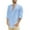 Light blue, variant on Fsqjgq White Dress Shirts for Men Cotton Casual Short Sleeve Button Down Shirts Solid Summer Tops Blouse Beige Xxxl