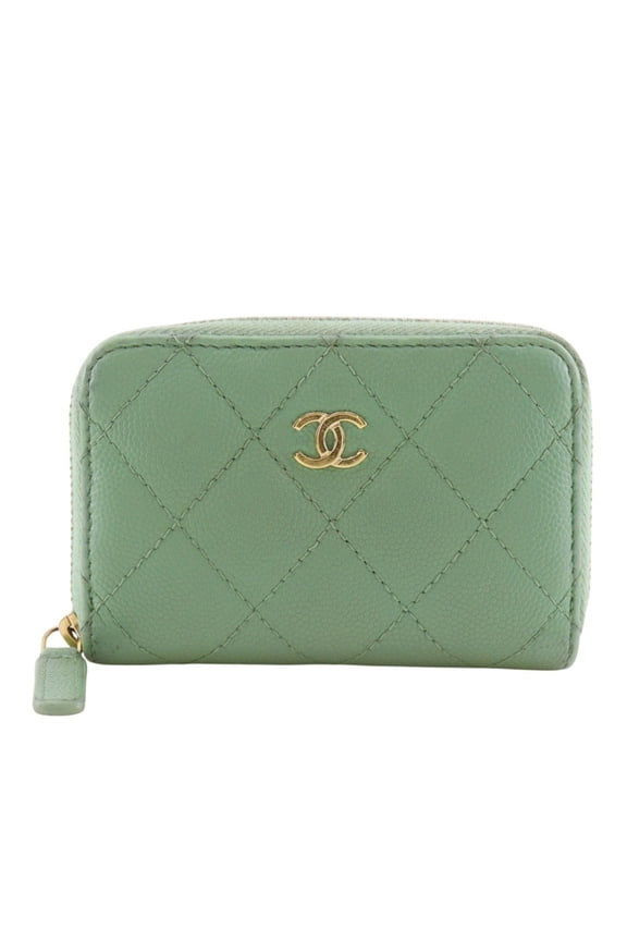 Pre-Owned Chanel Matelasse Coin Case, Zip Purse, Classic AP0216, Caviar Leather, Made in Italy,...