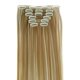 thumbnail image 2 of Pelucas con flequillo para mujer, peluca ondulada suelta, 6 piezas, extensiones de cabello sintético liso con 16 clips, color natural., 2 of 2