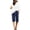 Navy, variant on Lmueinov Women's Casual Sweat Shorts, High Waisted Drawstring Bermuda Shorts with Pockets, Lightweight Athletic Summer Lounge