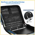 thumbnail image 4 of Tropic Sunset Printed Zipper Binder with Handle&Shoulder Strap 2 inch 3 Ring 500+300 Sheet Capacity File Folder Organizer, 4 of 8