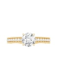 thumbnail image 4 of Rosec Jewels Certified Lab Diamond Engagement Ring with Side Stones - EF-VS Quality, 18K Yellow Gold, US 4.00, 4 of 8