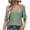 Green, variant on Plebaso Women's Cold Shoulder Tops Summer V Neck Casual Eyelet Loose Tunic Blouse Vacation Beach Clothes