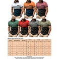 thumbnail image 2 of Frontwalk Mens T Shirts Short Sleeve Summer Tops Striped Polo Shirt Men Slim Fit T-shirt Colorblock Tee Pink 3XL, 2 of 2
