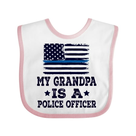 

Inktastic Grandpa Police Officer Law Enforcement Gift Baby Boy or Baby Girl Bib