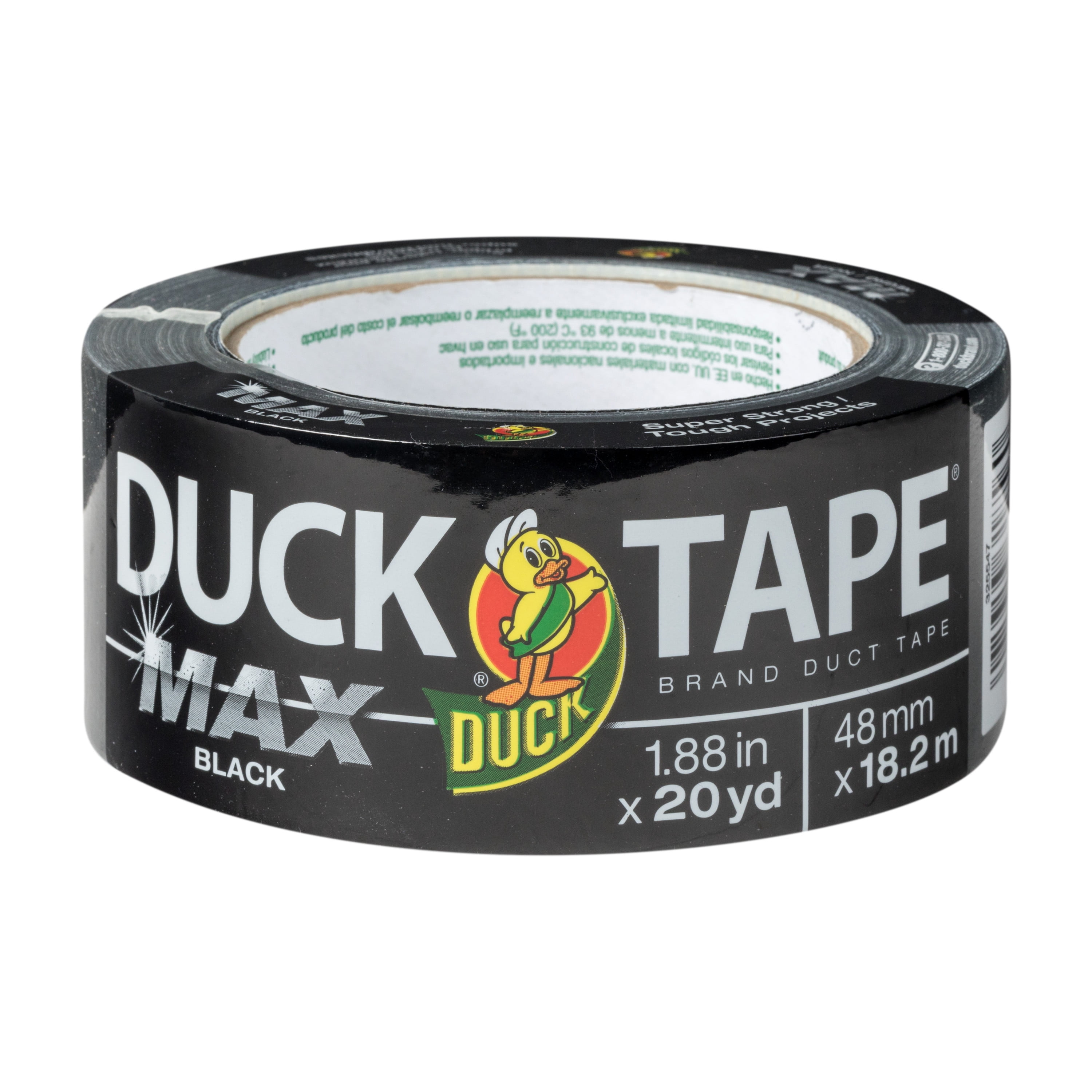 Geldschieter evenwichtig Sijpelen Duck Brand Max Strength 1.88 in x 20 yd Black Duct Tape Roll - Walmart.com