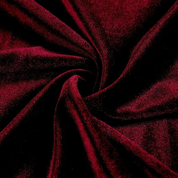 Valentina Textile Inc Stretch Velvet Fabric is 58/60" inches Wide (1 Yard, Wine)