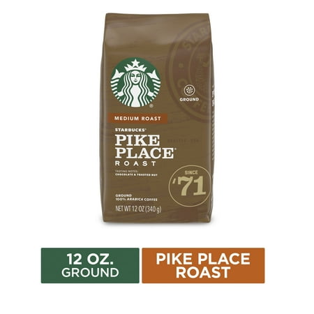 Starbucks Medium Roast Ground Coffee — Pike Place Roast — 100% Arabica — 1 bag (12 oz.)