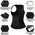 thumbnail image 6 of Vaslanda Sauna Waist Trimmer Vest with Adjustable Double Straps, Women Workout Compression Waist Trainer Sauna Suit Sweat Vest, Weight Loss Neoprene Snug Fit Tank Top, 6 of 6