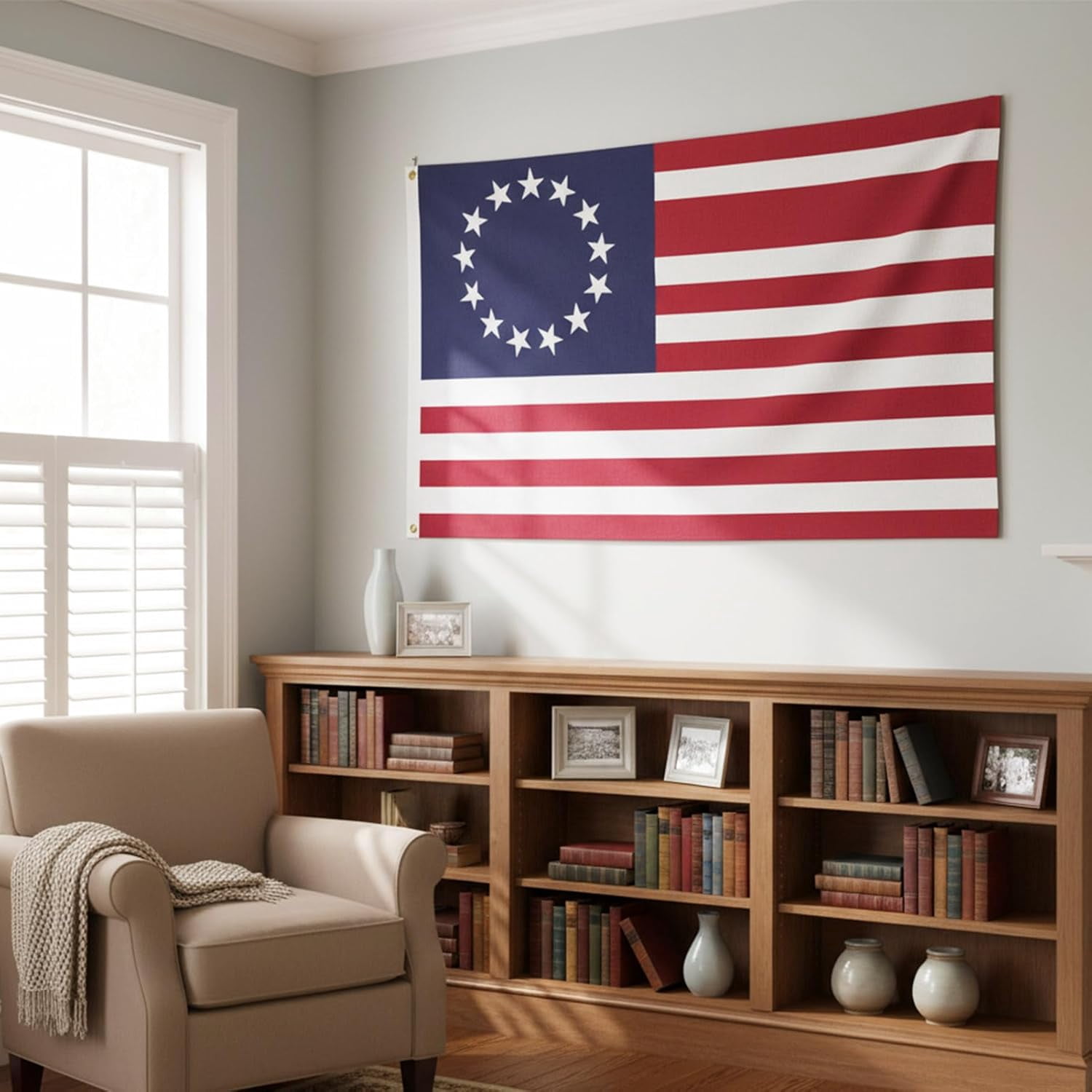 Lanola Betsy Ross Flag 3x5 Feet Embroidered 13 Star American Flags for 250th Anniversary Heavy Duty Outdoor Colonies Banner for Outside