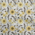 thumbnail image 1 of oneOone Cotton Flex Yellow Fabric Florals Sewing Material Print Fabric By The Yard 40 Inch Wide, 1 of 5