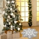 thumbnail image 4 of Alfombra de Baño Gris con Diseño de Copos de Nieve Navideños, Tapete de Bienvenida Gris con Diseño de Copos de Nieve, Antideslizante, Redonda, Lavable, para Bañera, Cocina o Baño., 4 of 7