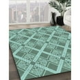 thumbnail image 2 of Ahgly Company Indoor Round Patterned Tiffany Blue Area Rugs, 6' Round, 2 of 6