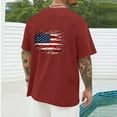 thumbnail image 3 of VgaVtl Independence Tee Shirts for Men Muscle Red Short Sleeve Mens Tops Festival Summer American Flag Casual Workout Shirts, 3 of 5