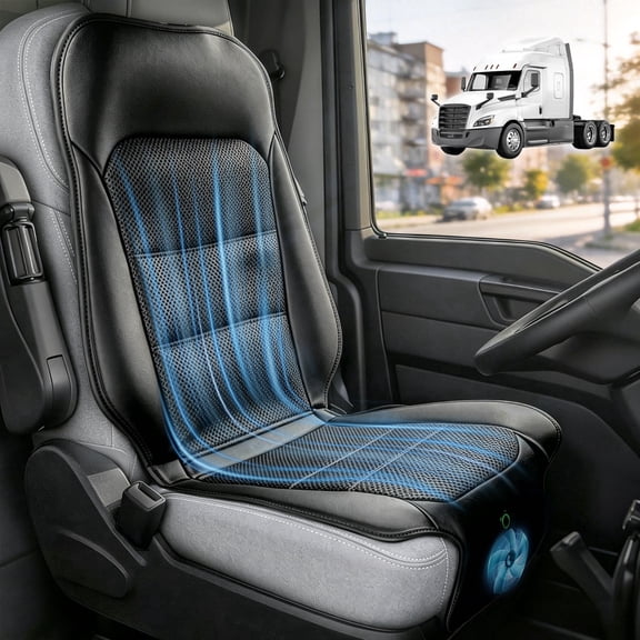 Cooling Car Seat Cover, Cooling Seat Covers For Cars Trucks, 12V 3-Speed Air Cooled Car Seat Cushion, Universal Fit for Summer Truck SUV Office, Black