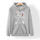 thumbnail image 5 of Chaqueta con capucha Punk suelta con cremallera y estampado de Halloween para mujer, abrigo, sudaderas con capucha, abrigo Pompotops qwe15360, 5 of 8