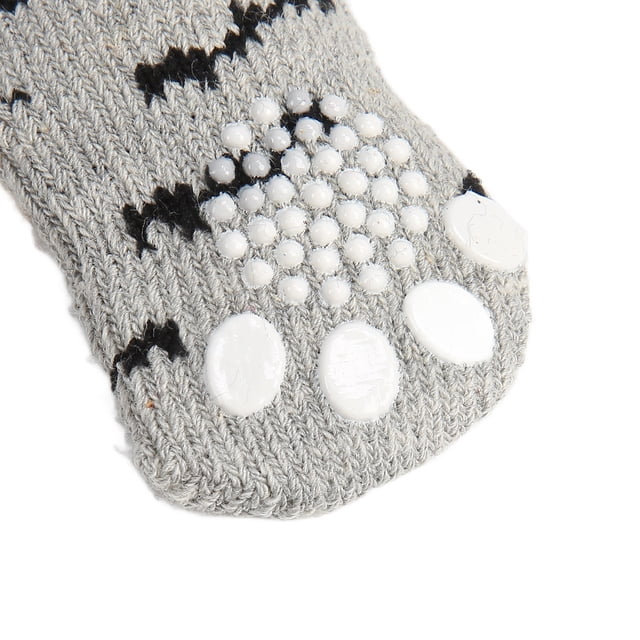 Calcetines de agarre para perros Jadeshay 5 pares navideños de Algodón y Poliéster