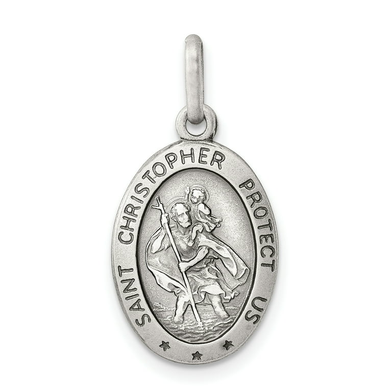 Beautiful Sterling Silver St. Christopher Medal