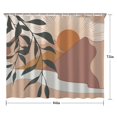 thumbnail image 5 of Orange Boho Sun, Mountain and Plant Pattern Shower Curtain 84"x72" ,Bathroom Decorative Shower Curtains Set with 12 Hooks,Modern Waterproof Washable Shower Curtain, 5 of 6