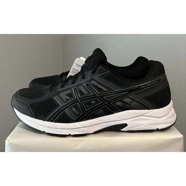Asics Gel Contend 4 Black Running Shoes T767N Womens Size 11.5 D Brand New
