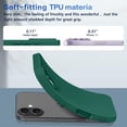 thumbnail image 4 of Funda para iPhone 17 de 6,3" JUNAUTTB de silicona líquida color verde oscuro, 4 of 7