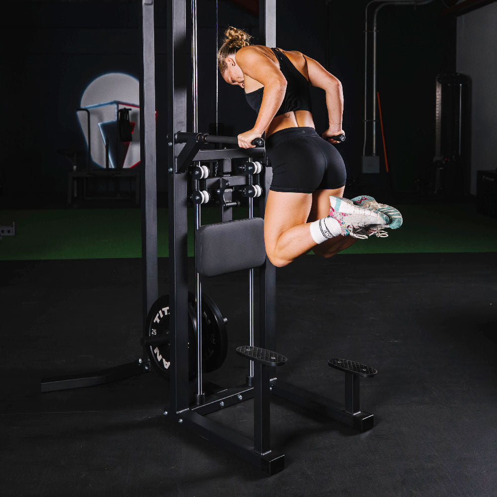 Titan Fitness Plate-Loaded Assisted Chin/Pull-Up and Dip Machine, Rated 400 LB, Assisted Resistance Specialty Machines